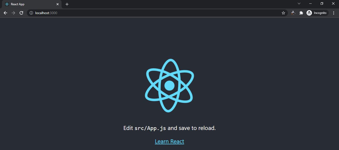 Run react js application