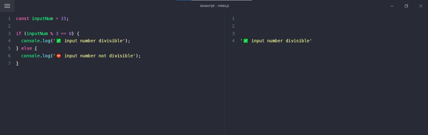 javascript, check if a number is divisible by another number example