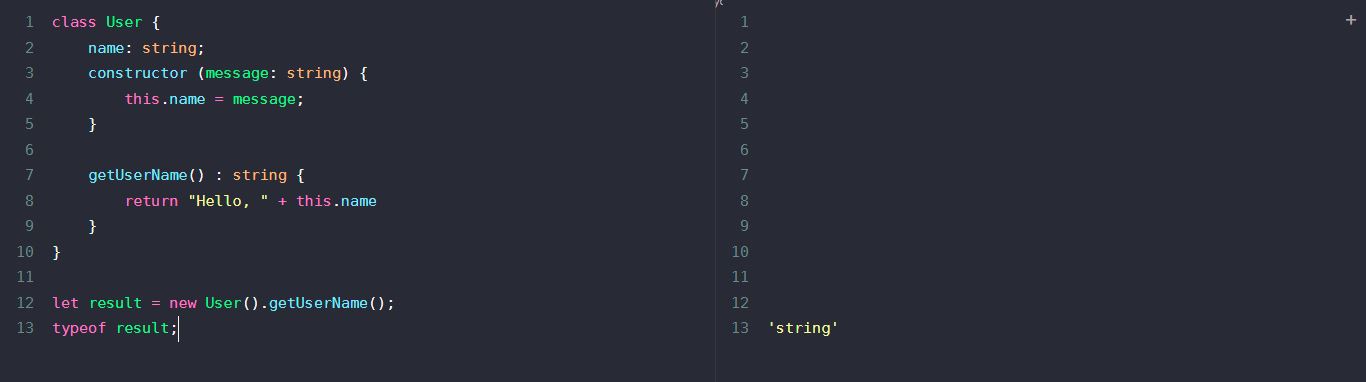 TypeScript, return type function example