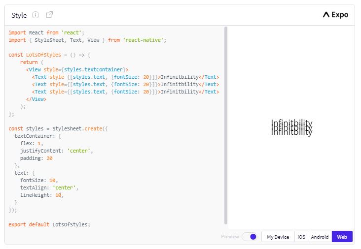 react native lineHeight 1